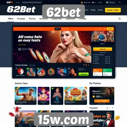 Experiência do usuário no site 62bet é avaliada
